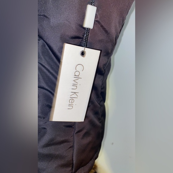 Calvin Klein Womens Black Quilted Faux Fur Puffer Vest Outerwear - Picture 9 of 16